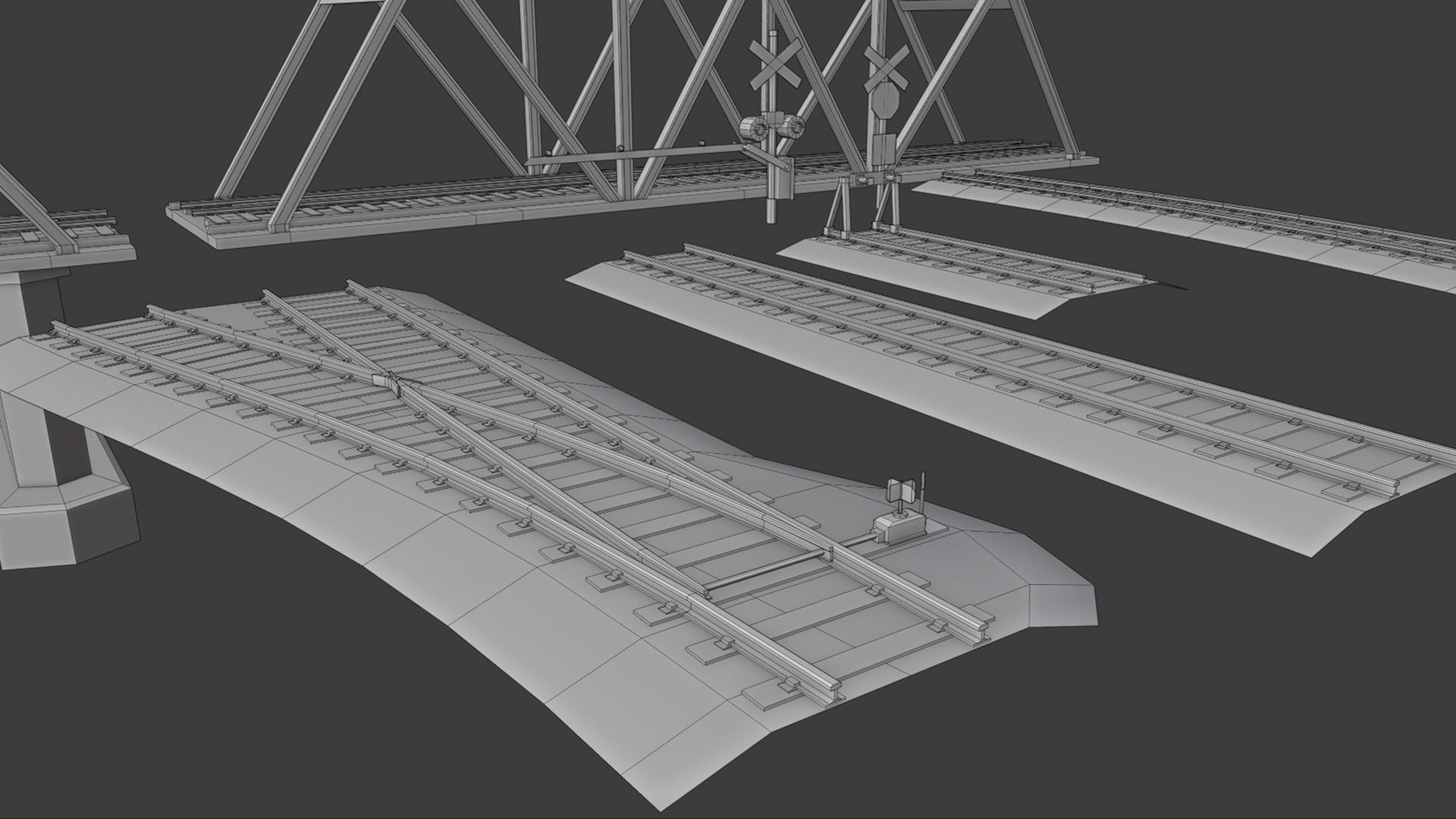 Railroad Pack Low-poly 3D model_12