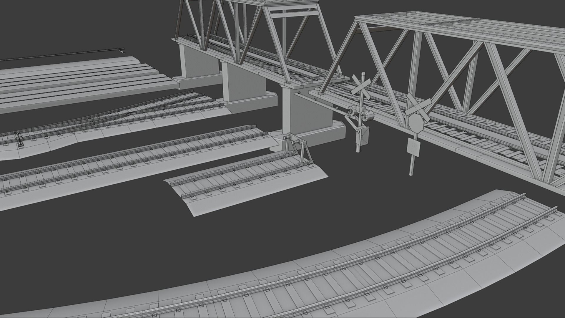 Railroad Pack Low-poly 3D model_13