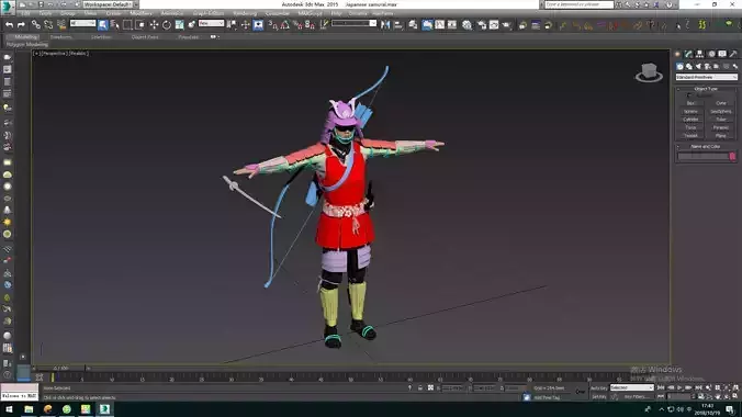 Japanese samurai   pbr high model