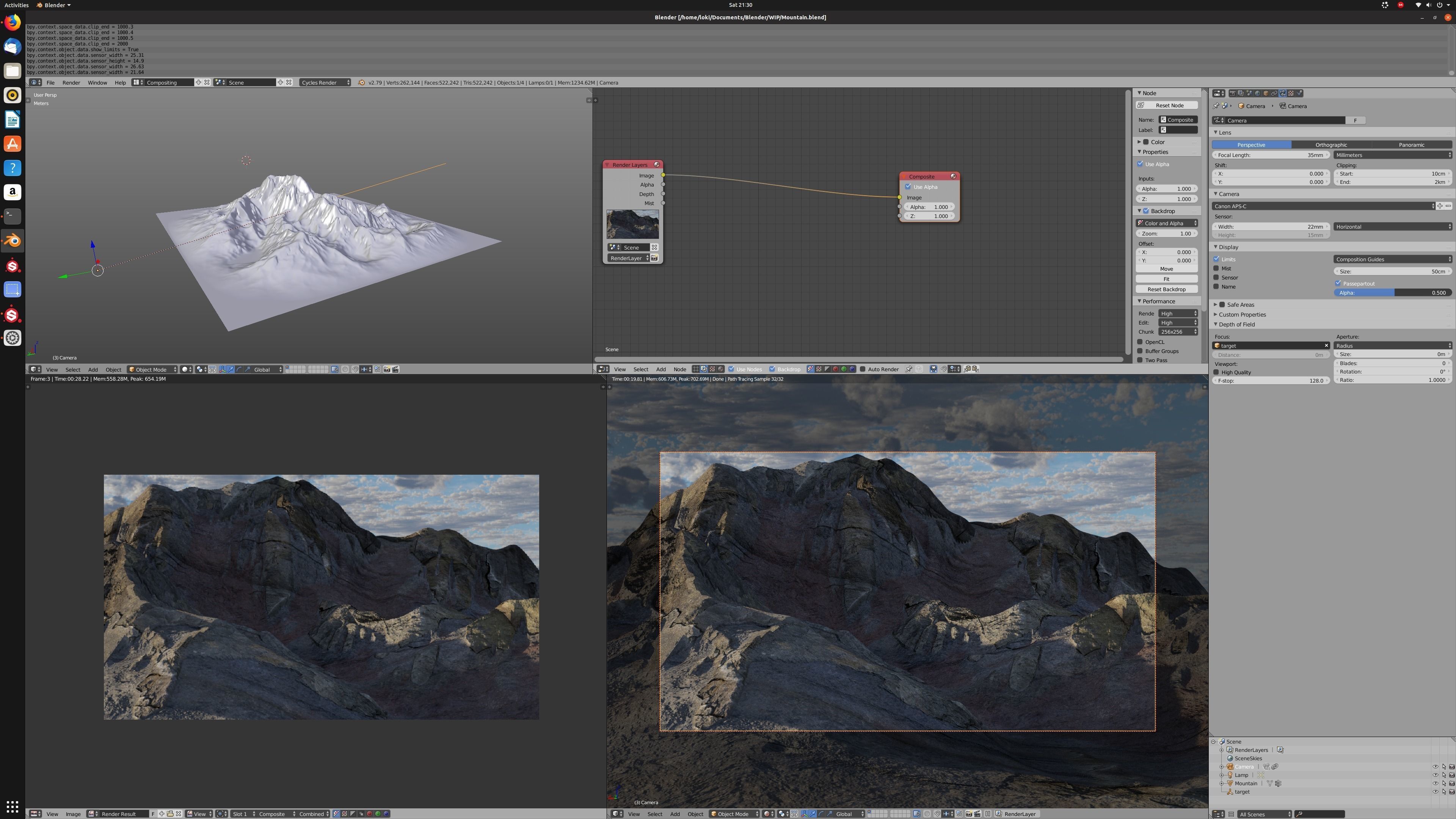 Mountain Landscape 3D model_7