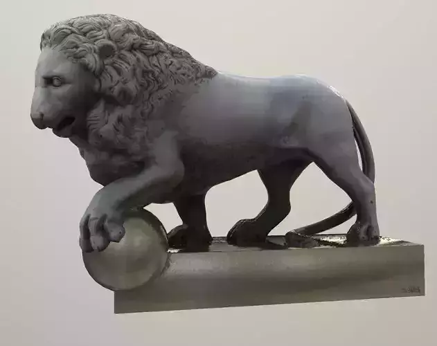 Lion sculpture  Extrier Free low-poly 3D model