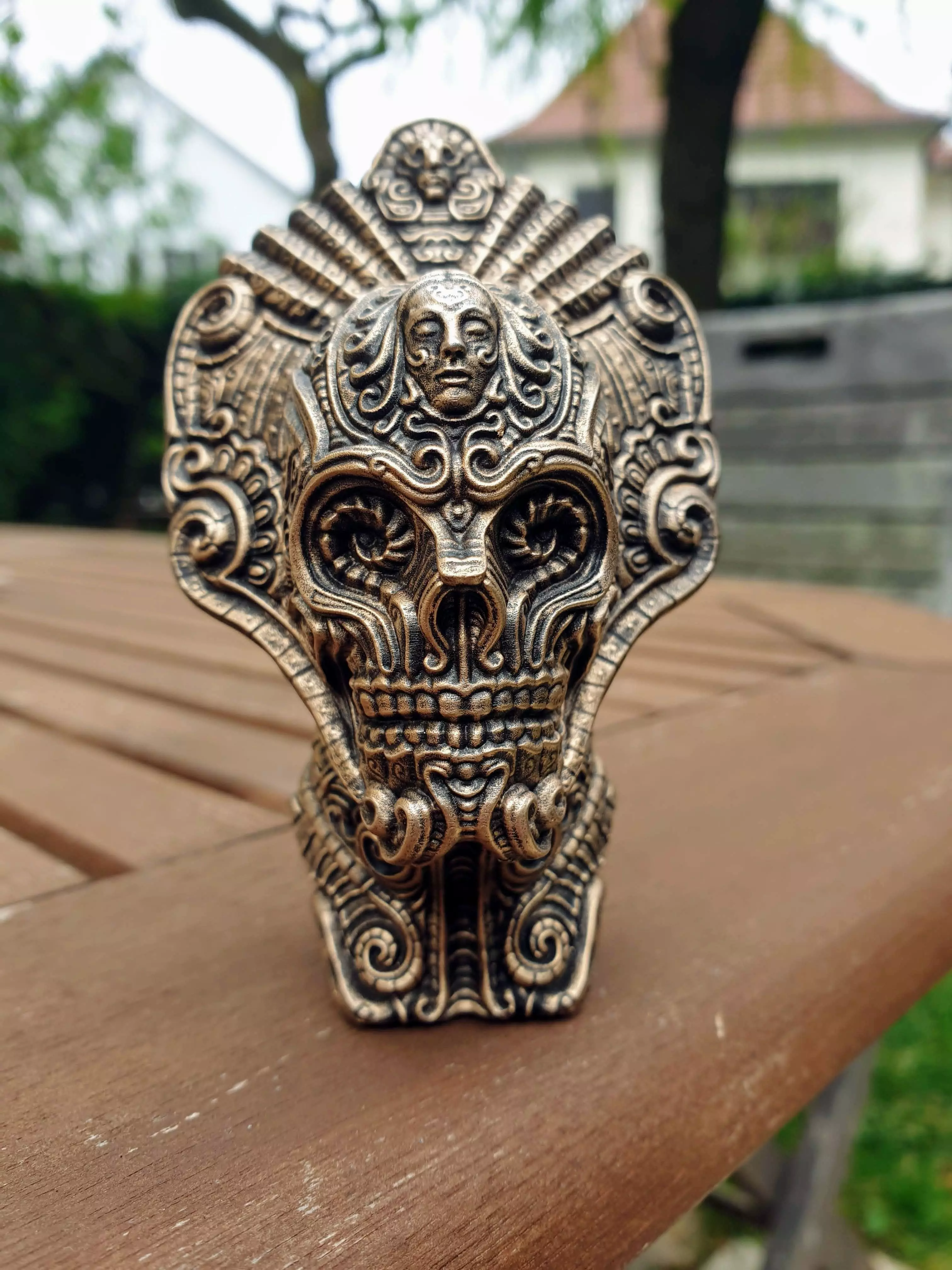 The Ancient silver skull 3D print model_0