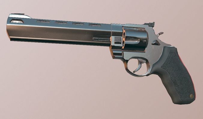 Raging Bull 454 Casull - Game Ready - Revolver Low-poly 3D model