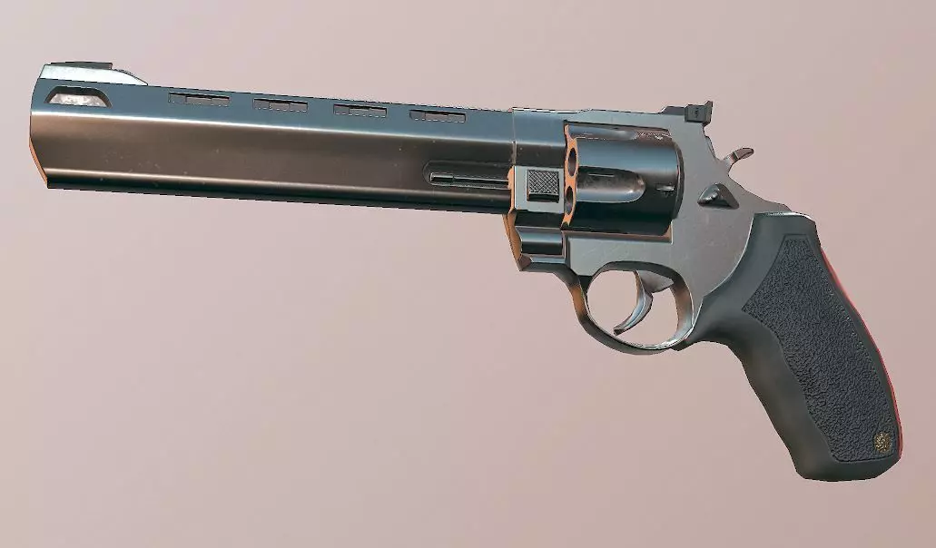 Raging Bull 454 Casull - Game Ready - Revolver Low-poly 3D model_0