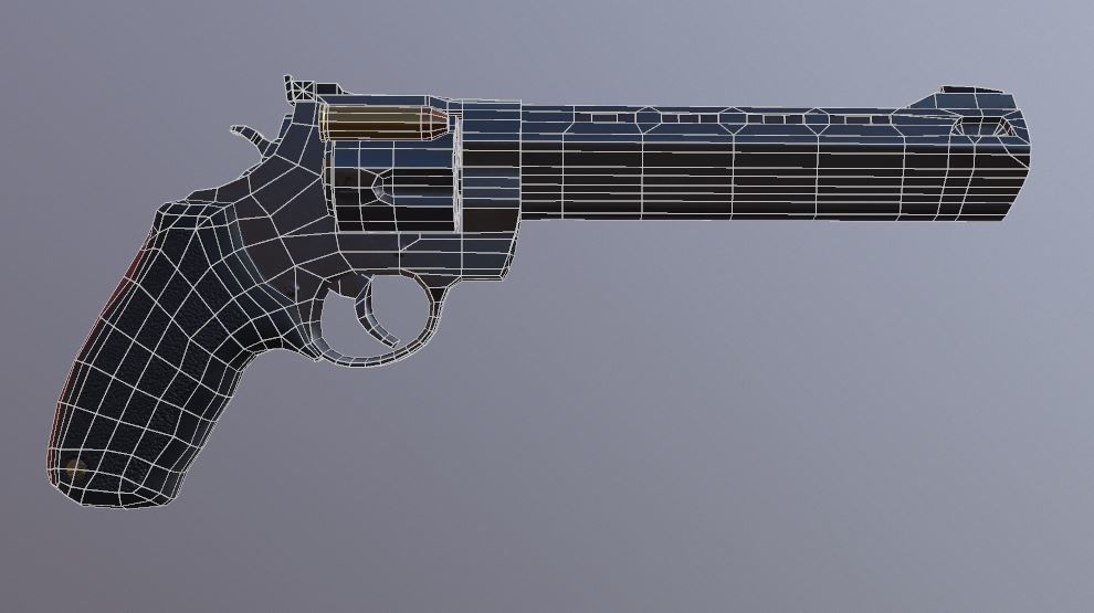 Raging Bull 454 Casull - Game Ready - Revolver Low-poly 3D model_8