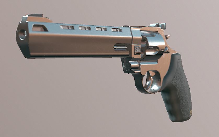 Raging Bull 454 Casull - Game Ready - Revolver Low-poly 3D model_1