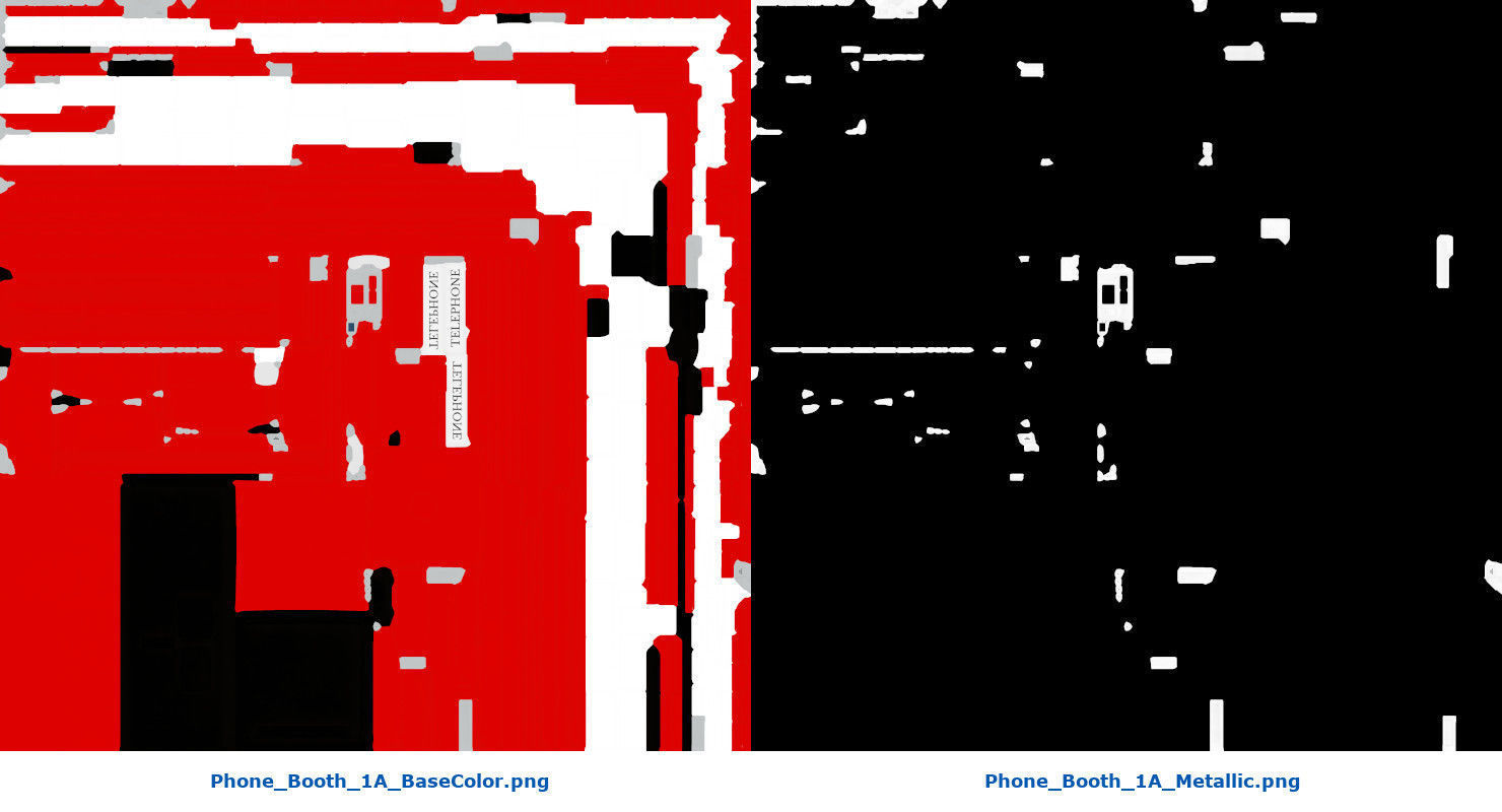 Phone Booth 1A Low-poly 3D model_10