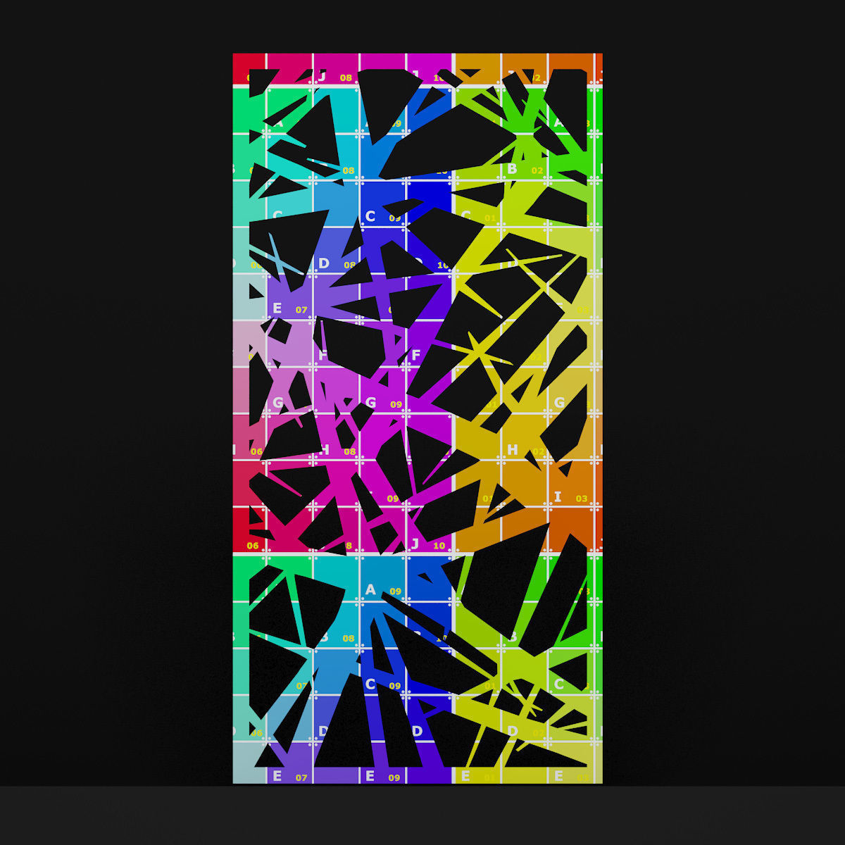 Low-poly CNC panel Lines sharp lattice Low-poly 3D model_4