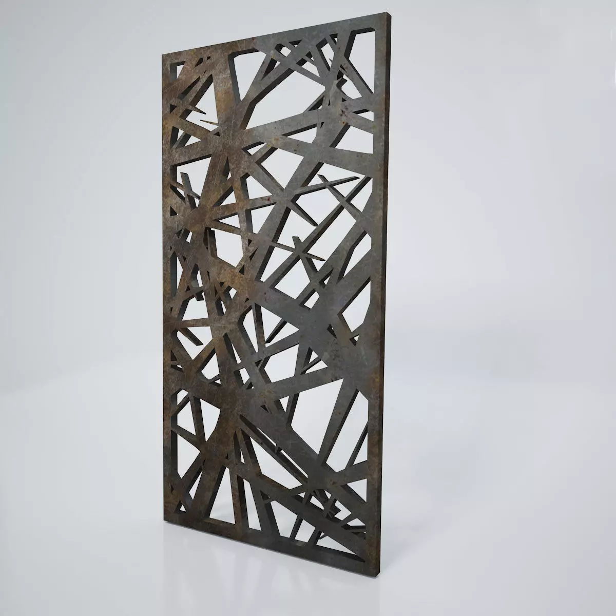 Low-poly CNC panel Lines sharp lattice Low-poly 3D model_0