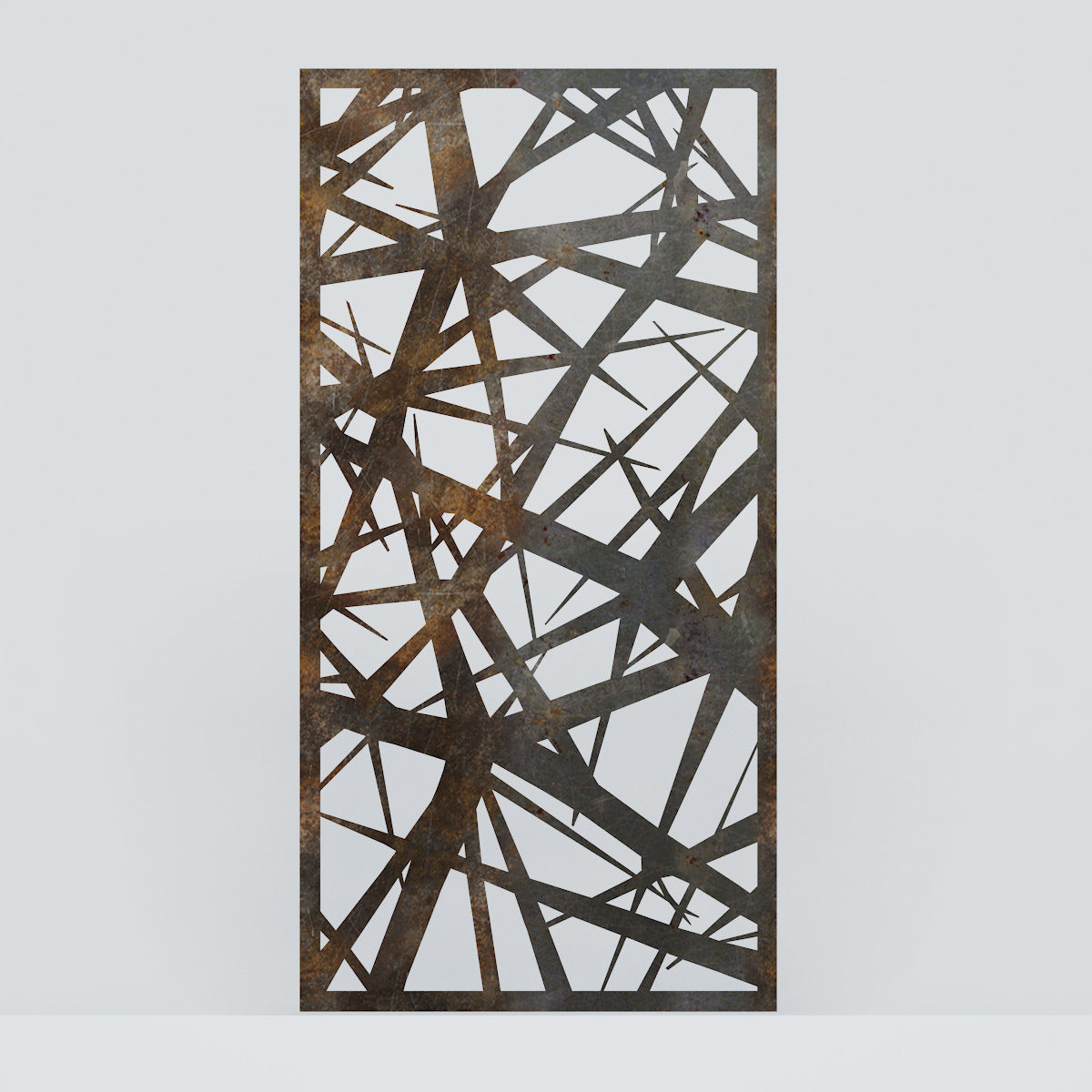 Low-poly CNC panel Lines sharp lattice Low-poly 3D model_2