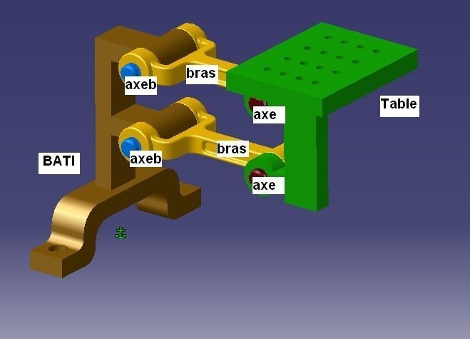 Circular robotic arm with handle Free 3D model