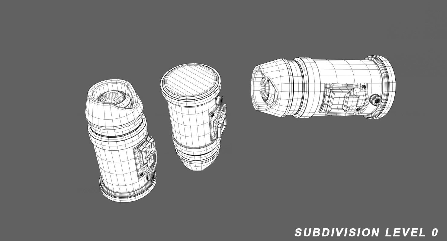 SWB Grenade Low-poly 3D model_5
