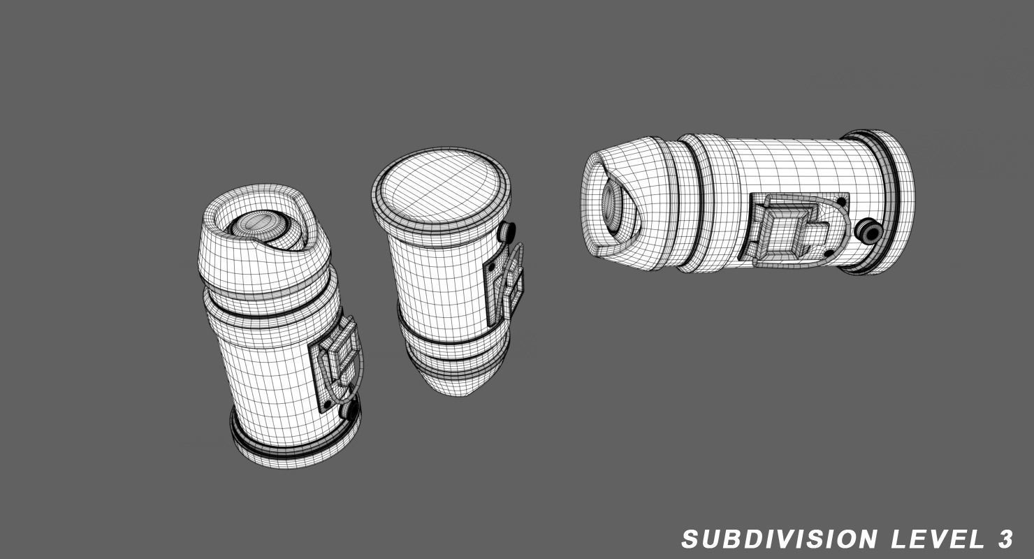 SWB Grenade Low-poly 3D model_6