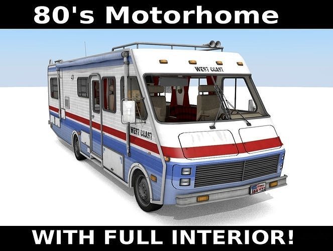 80s Motorhome Low-poly 3D model