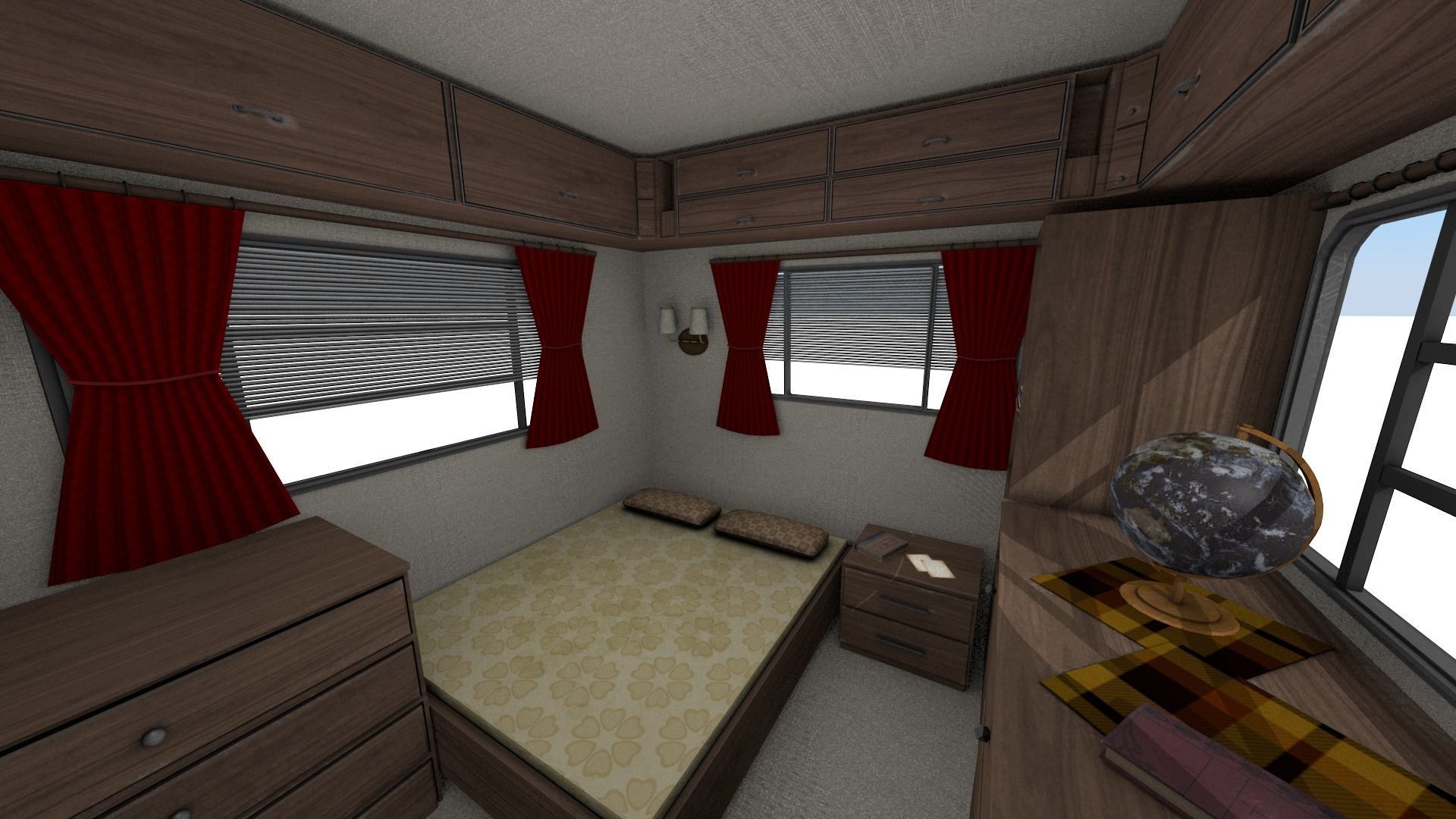 80s Motorhome Low-poly 3D model_18