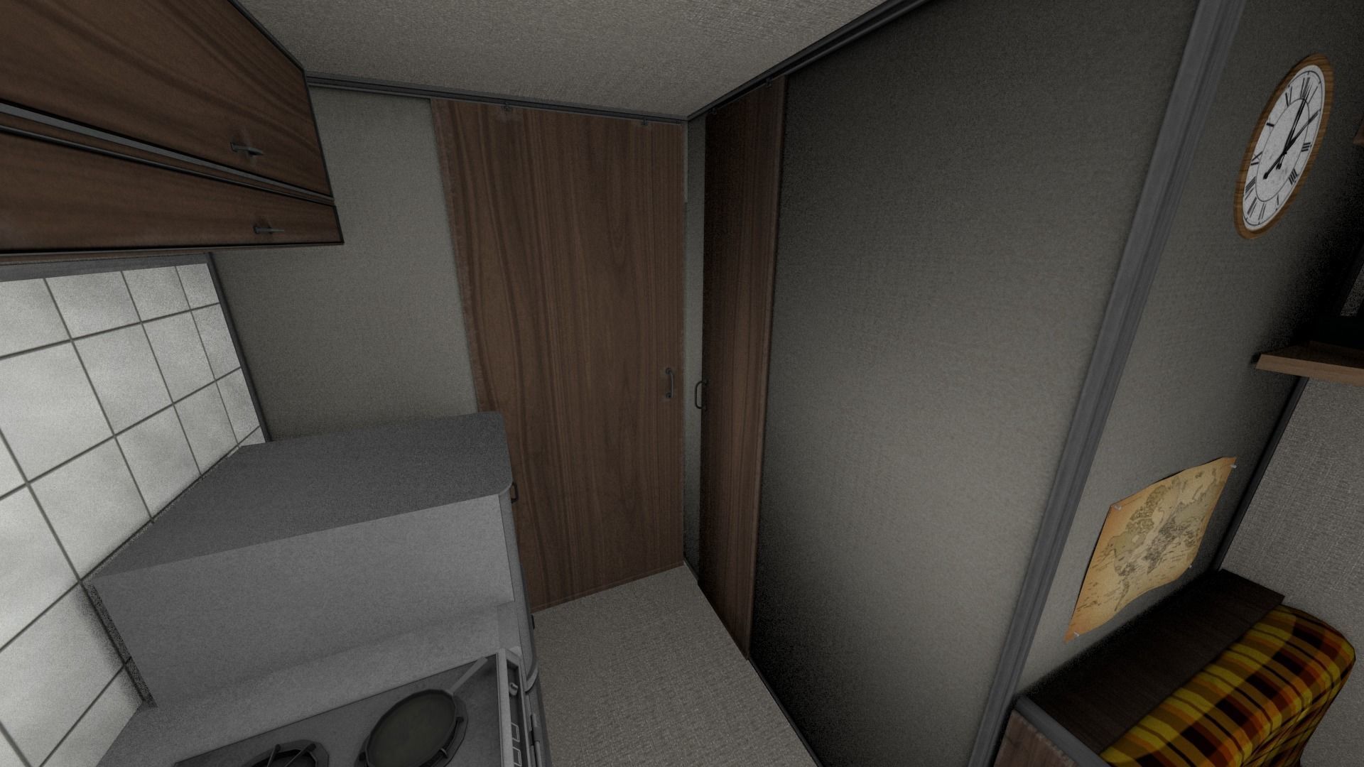 80s Motorhome Low-poly 3D model_15