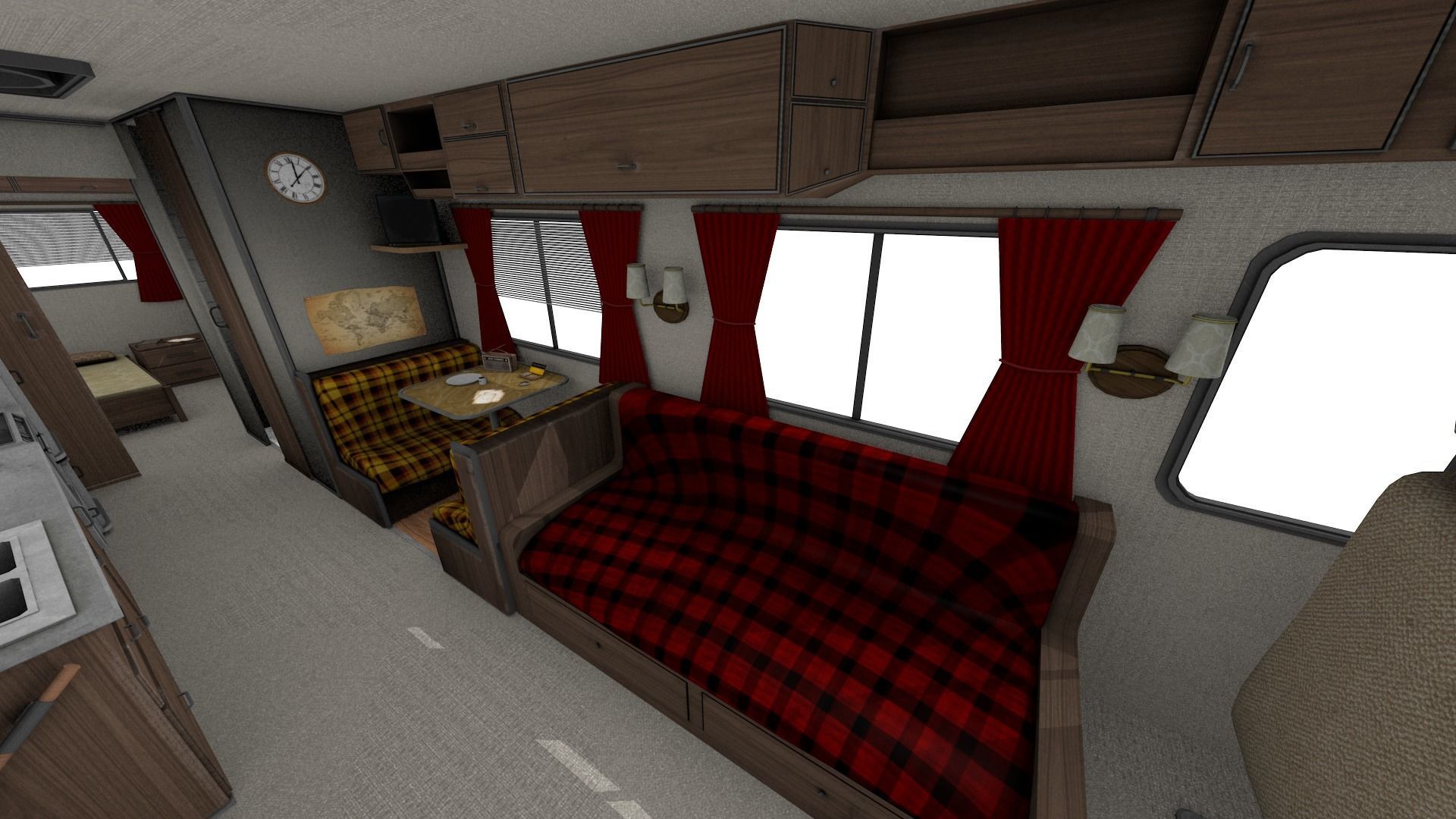80s Motorhome Low-poly 3D model_12