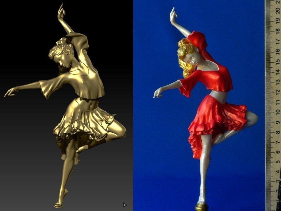 Agnia figurine of dancer 3D print model_1