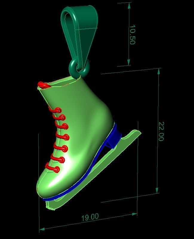 pendant skates   3D print model_5