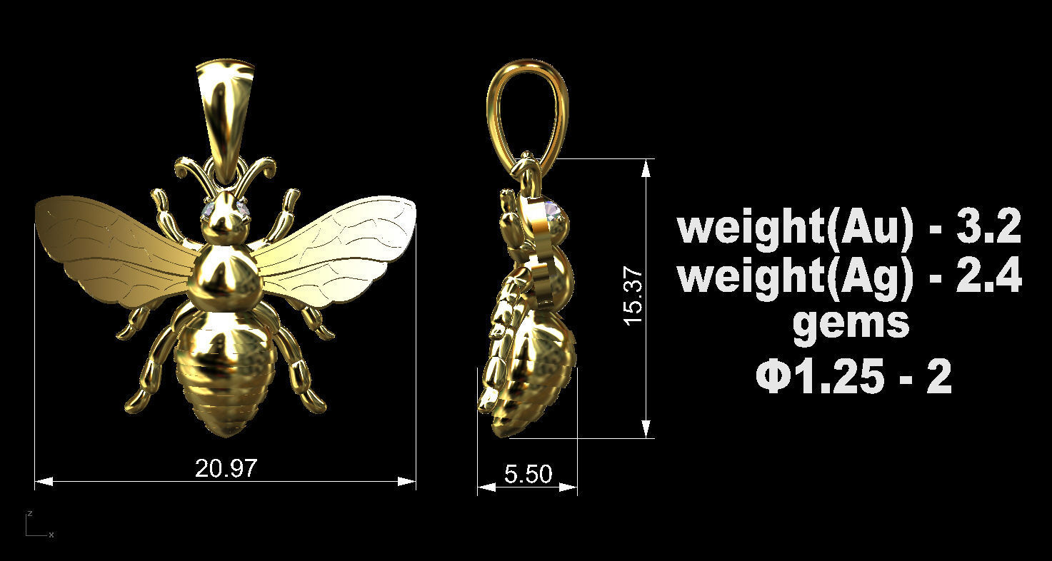 Pendant P033 3D print model_5