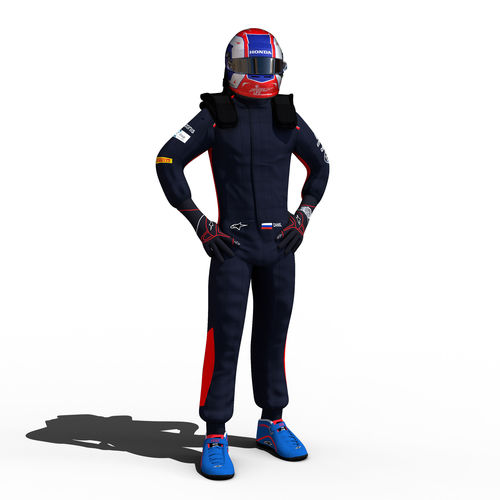 Pierre Gasly 2018 Low-poly 3D model