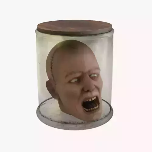 Preserved Head Low-poly 3D model