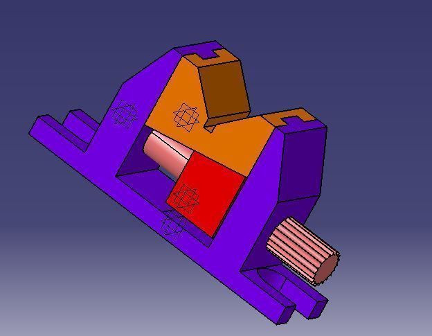 V Adjustable machine tool Free 3D model_1