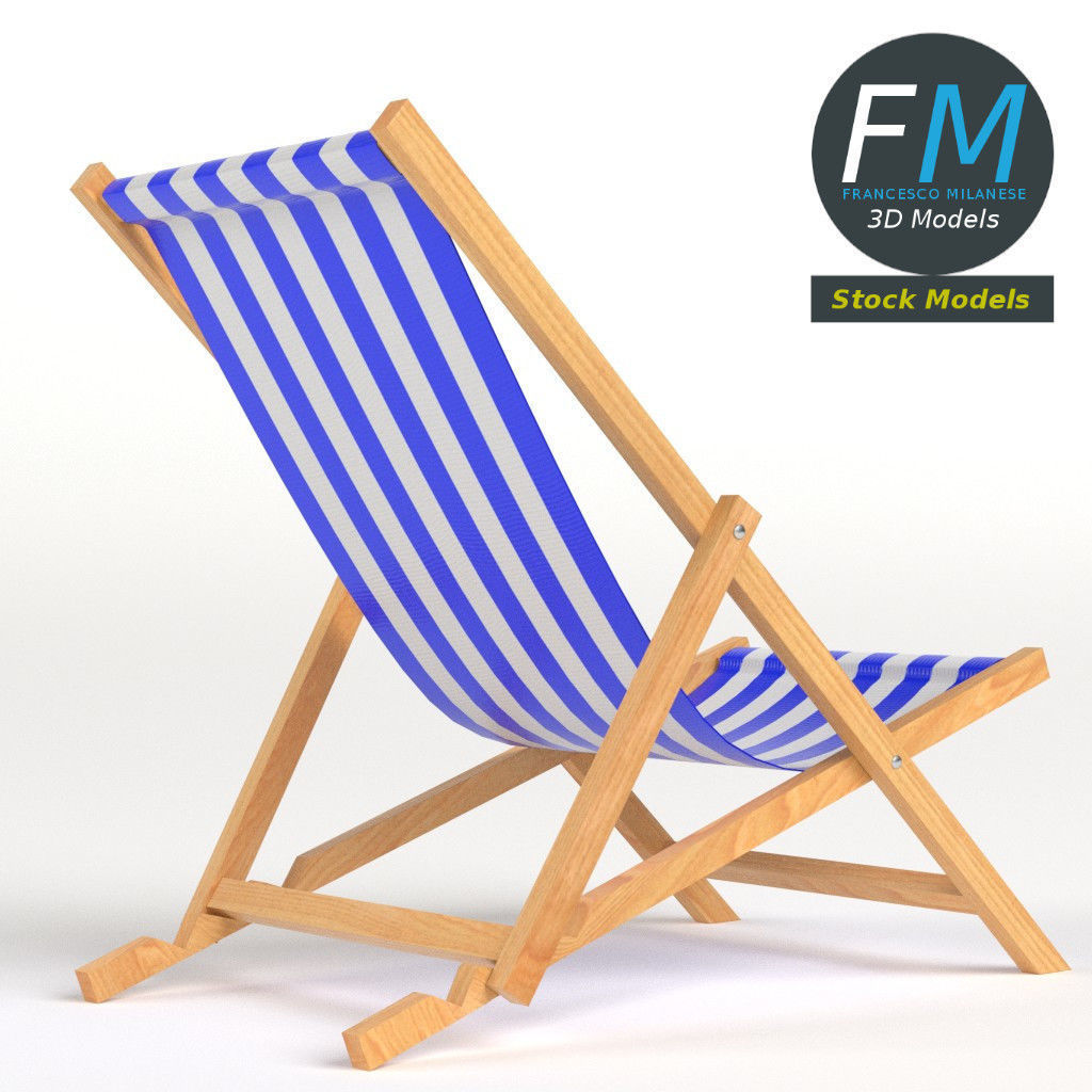 Beach chair 3D model_4