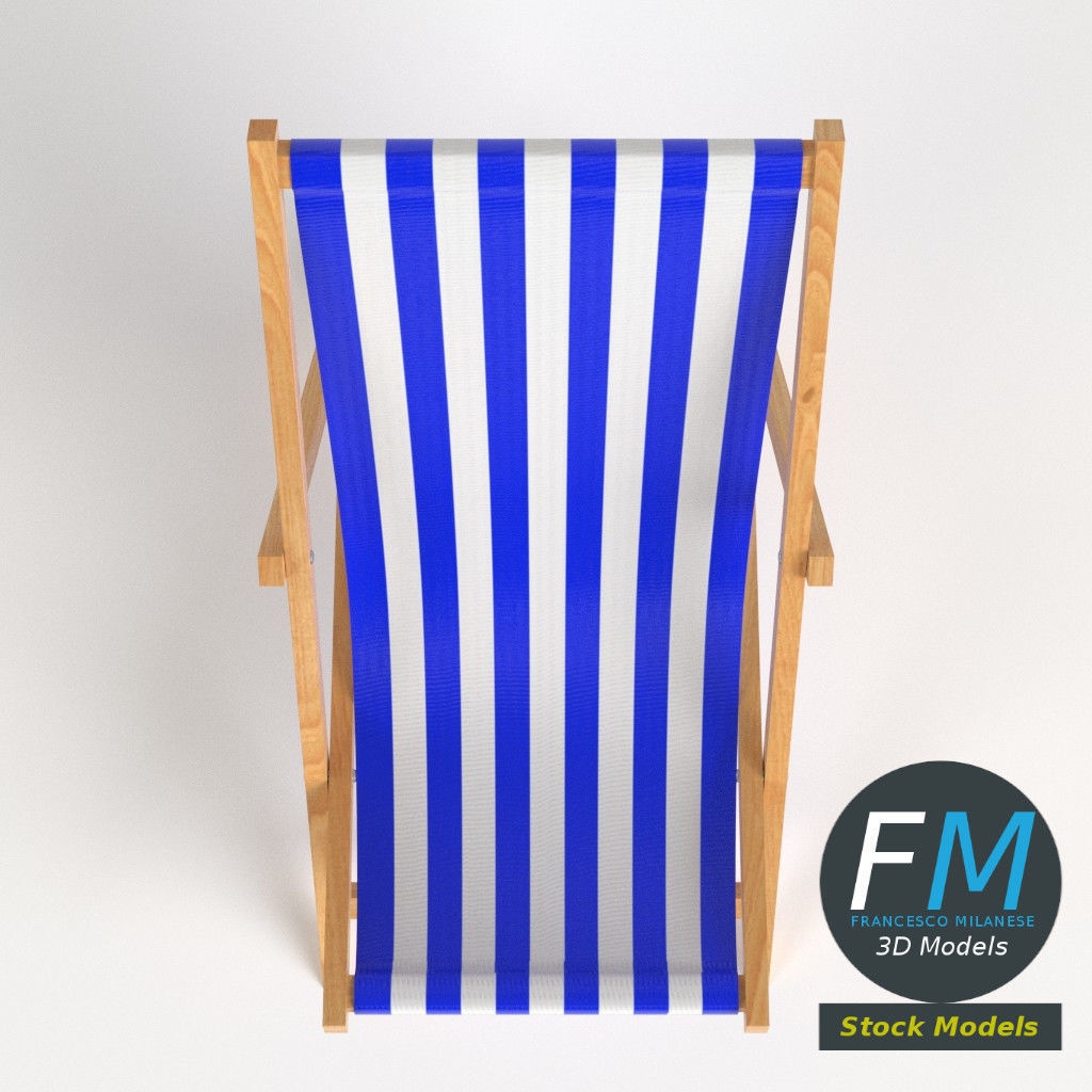 Beach chair 3D model_6