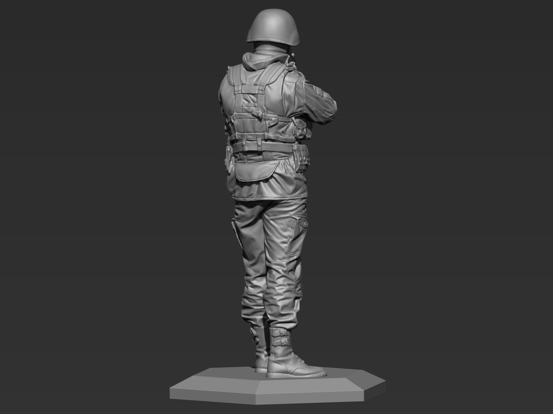 Modern soldier  52mm 120mm 3D print model_14