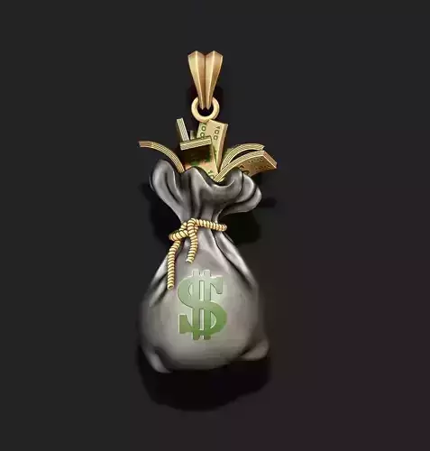 Money Bag pendant 3D print model