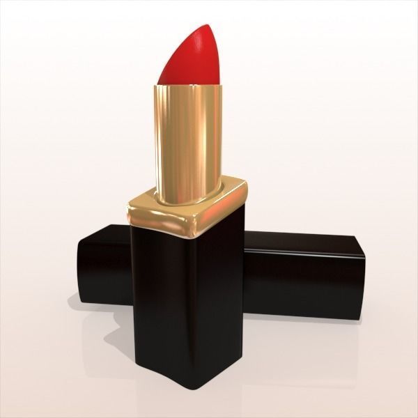 Square Curved Lipstick 3D model_7