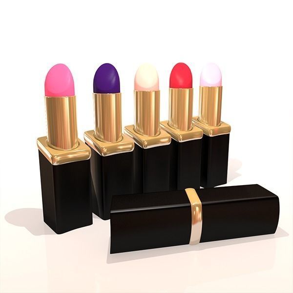 Square Curved Lipstick 3D model_2
