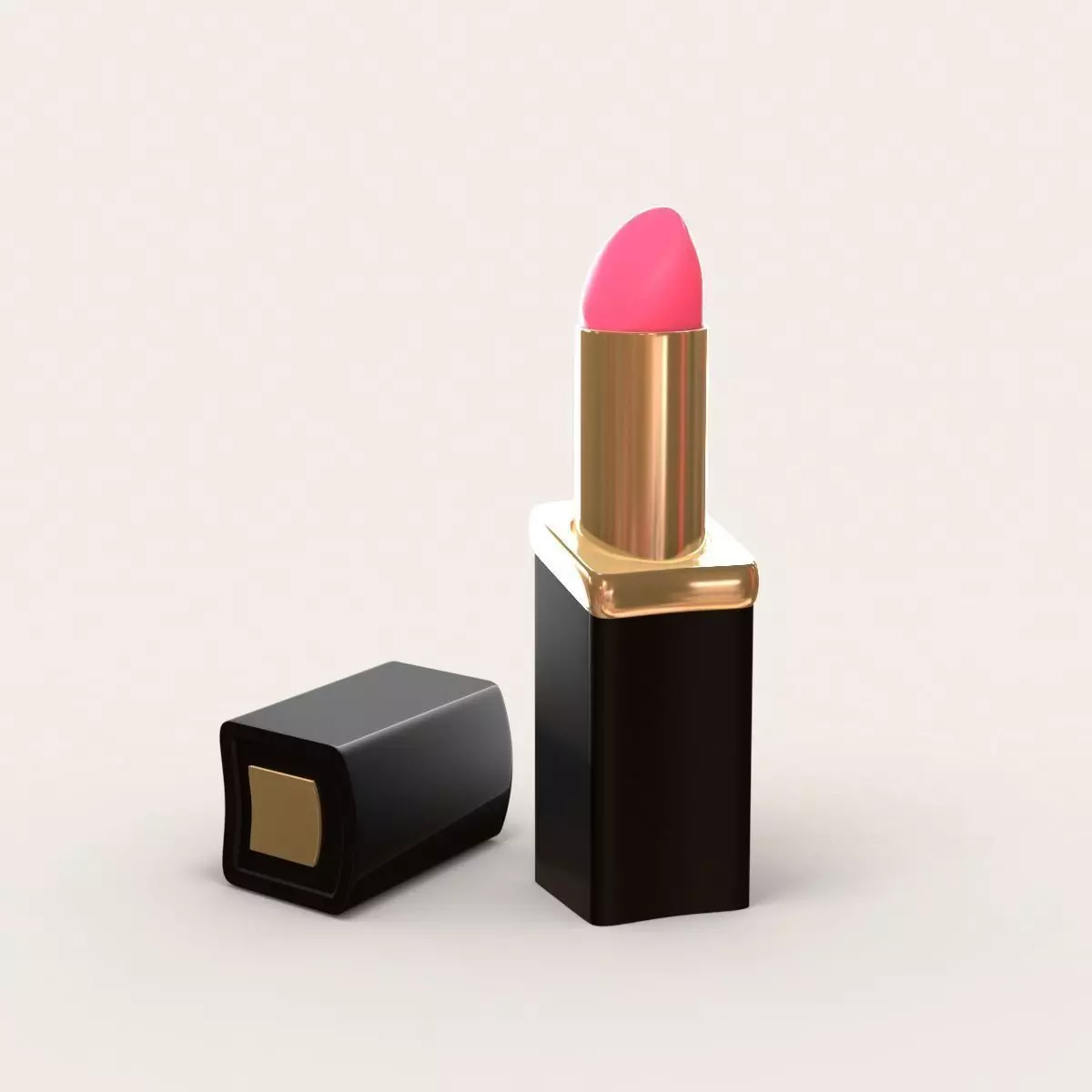 Square Curved Lipstick 3D model_0