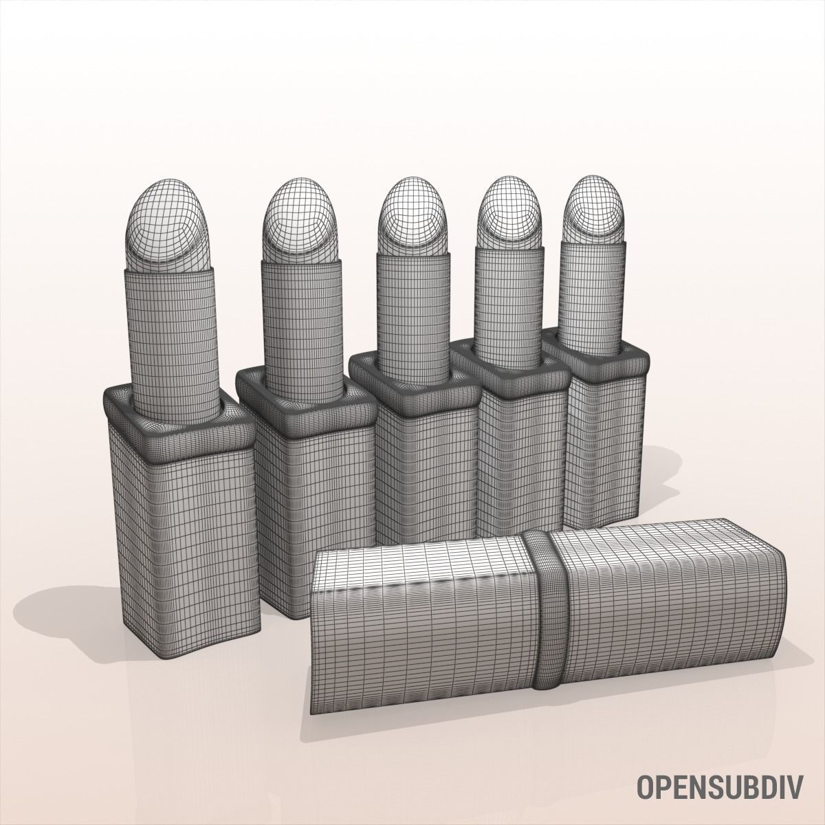 Square Curved Lipstick 3D model_4
