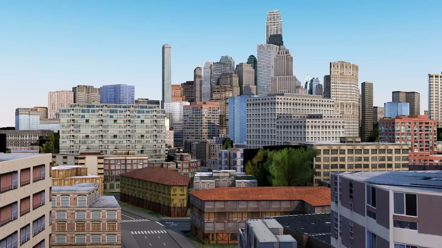 High-Detailed 3D City Model 2 Low-poly 3D model_0