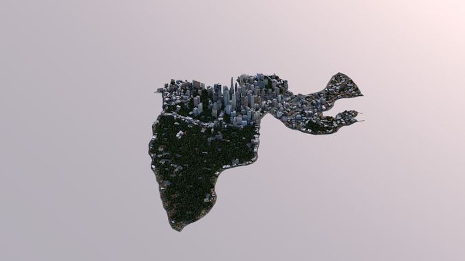 High-Detailed 3D City Model 2 Low-poly 3D model 6