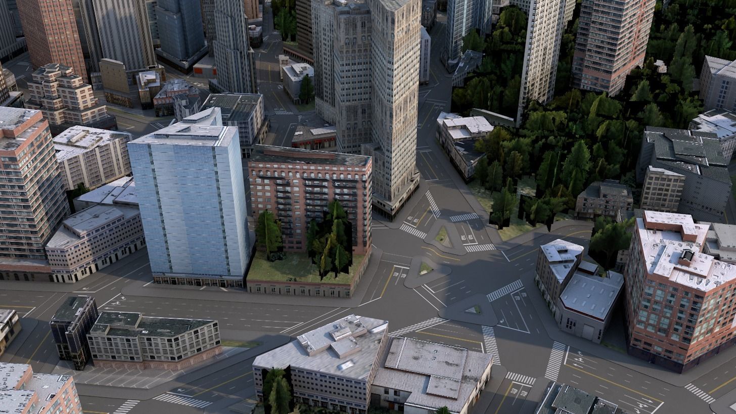 High-Detailed 3D City Model 2 Low-poly 3D model_1