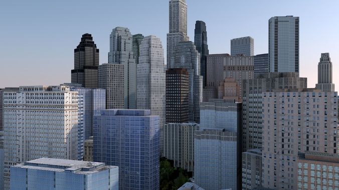 High-Detailed 3D City Model 2 Low-poly 3D model 3
