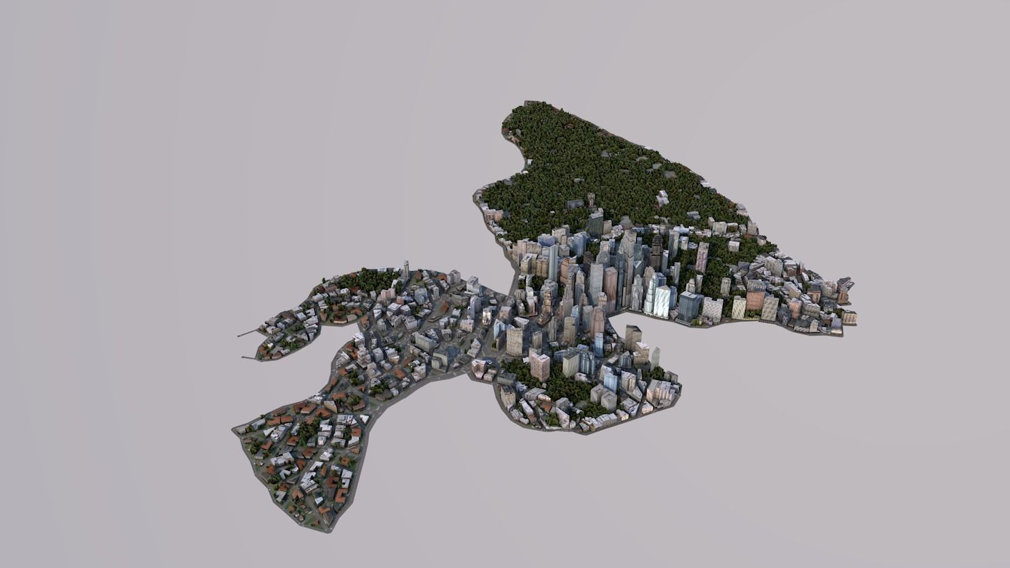 High-Detailed 3D City Model 2 Low-poly 3D model_6