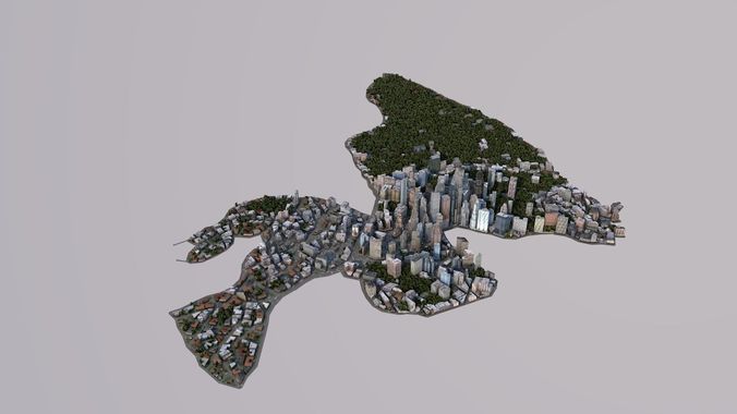 High-Detailed 3D City Model 2 Low-poly 3D model 7