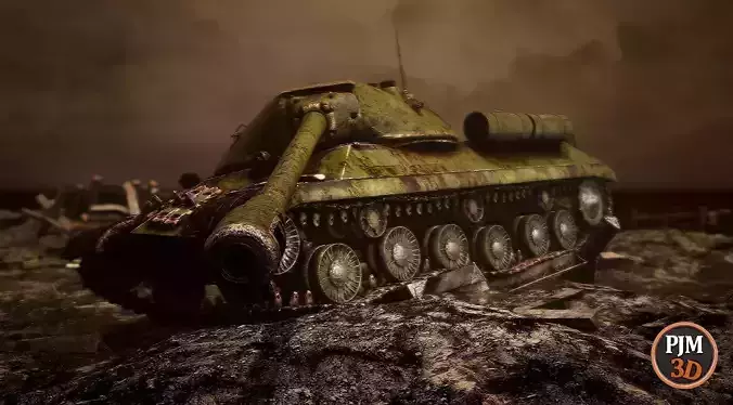 Tank IS-3 1944  UE4-UE5 Low-poly 3D model