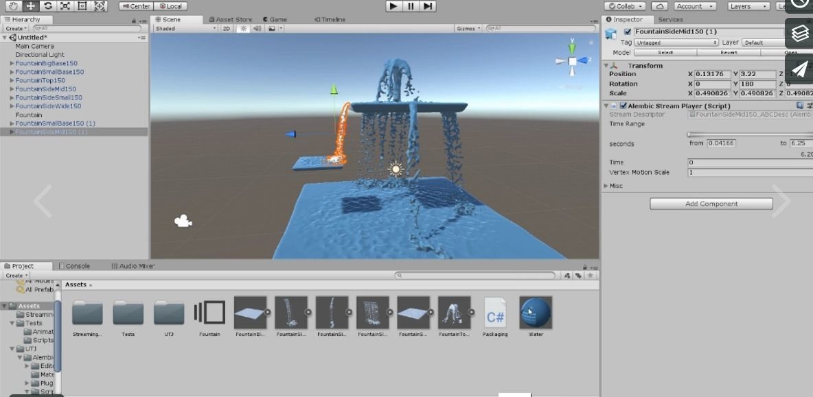 Animated Fountain Set Rig 3D model_9