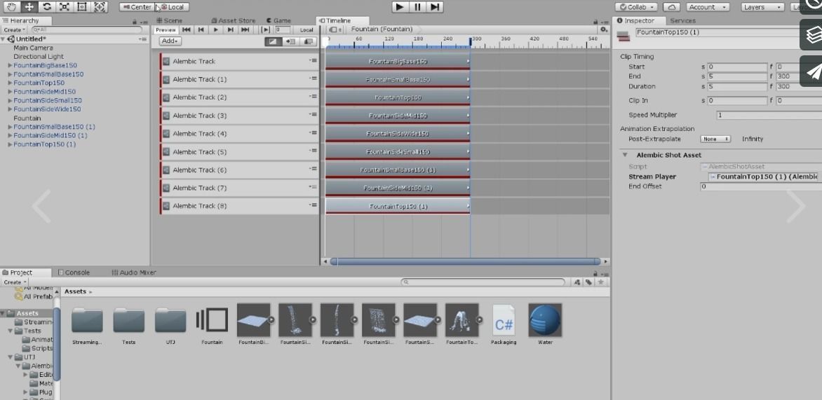 Animated Fountain Set Rig 3D model_11