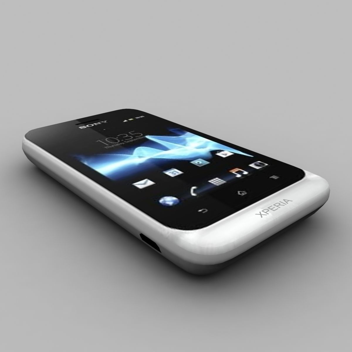 Sony Xperia Tipo White 3D model_4