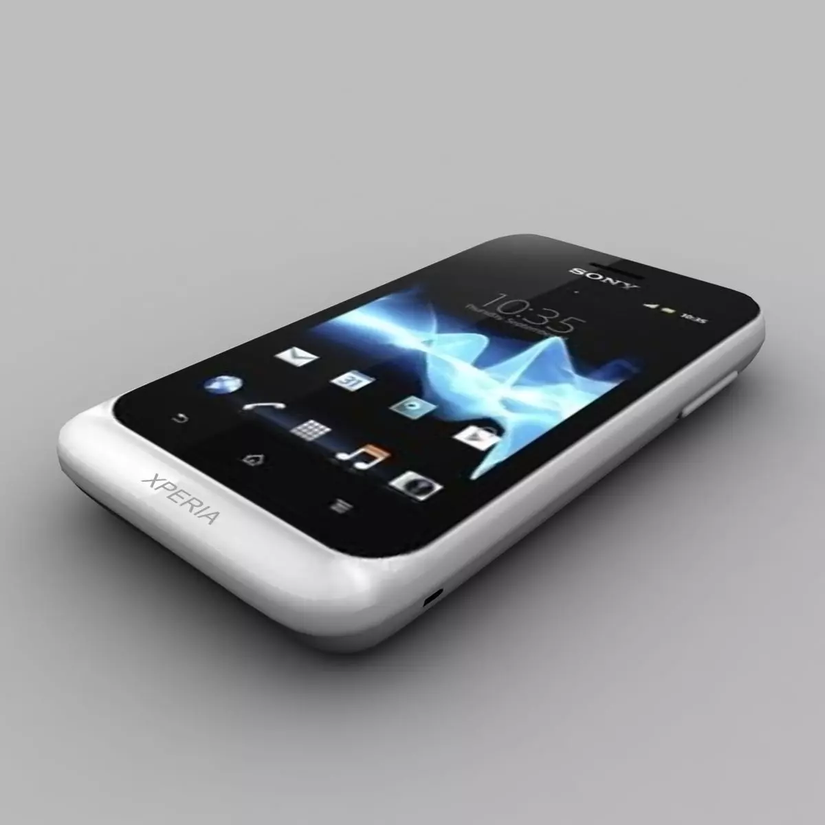 Sony Xperia Tipo White 3D model_0