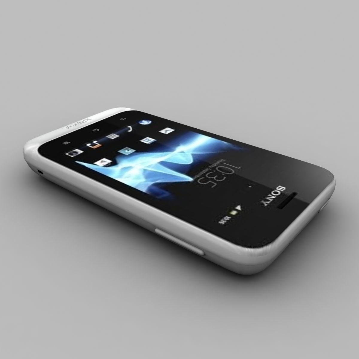 Sony Xperia Tipo White 3D model_1