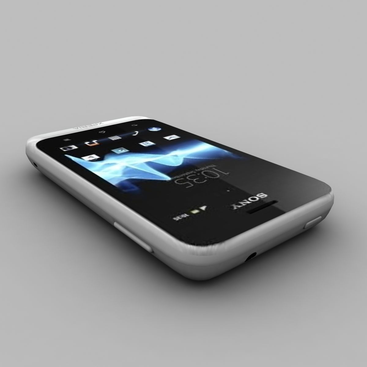 Sony Xperia Tipo White 3D model_2