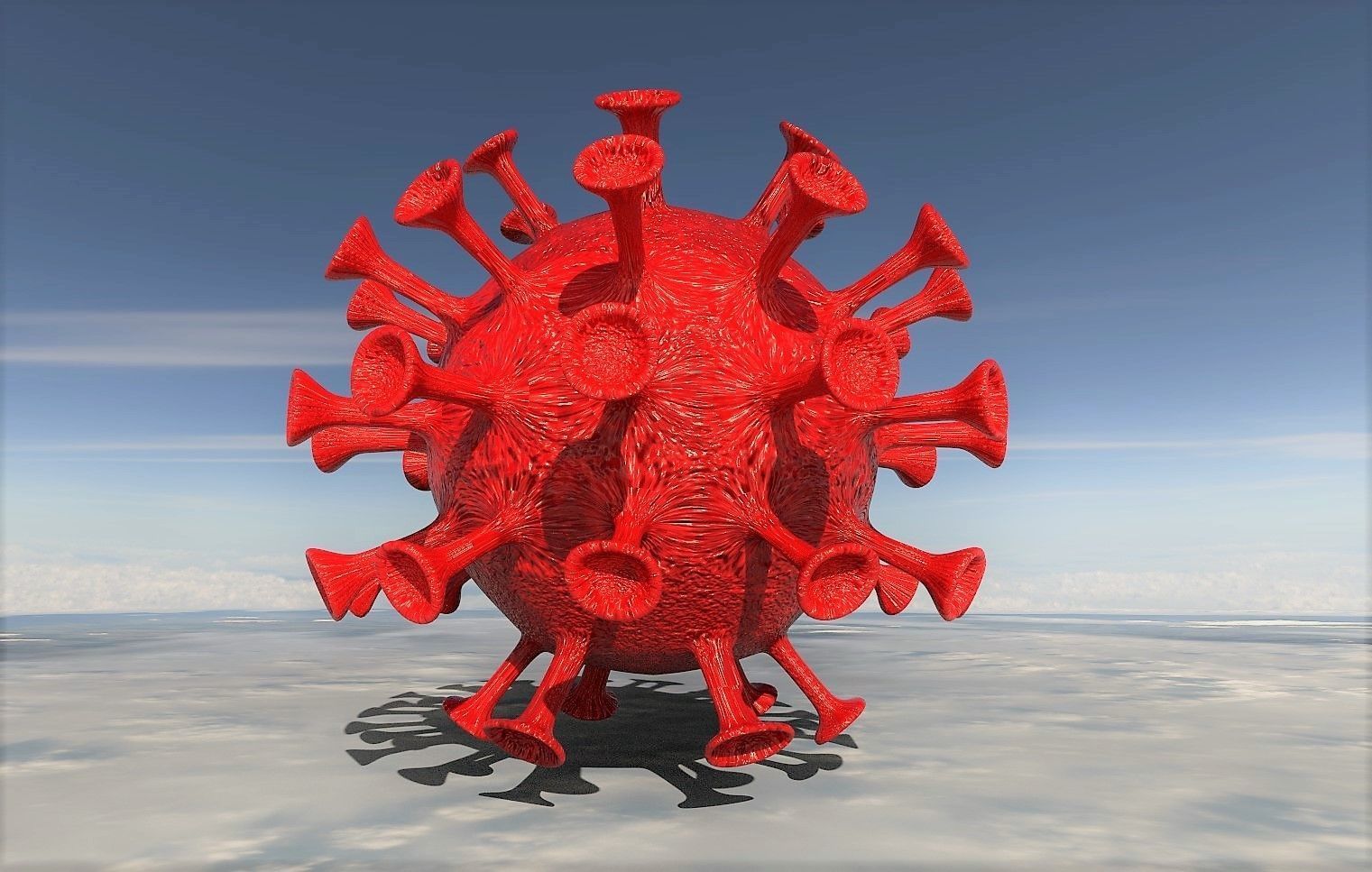 3D asset COVID 19 RED VERSION CGTrader