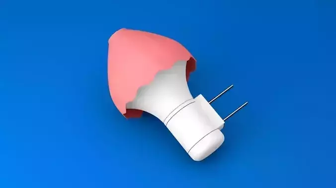 Electronic Bulb Low-poly 3D model
